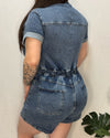 Mariah Denim Romper (Blue)