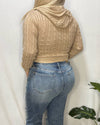 Gabby Cable Knit Sweater (Taupe)