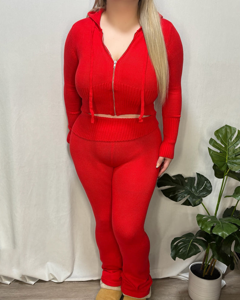 Emma Sweater Set (Red)