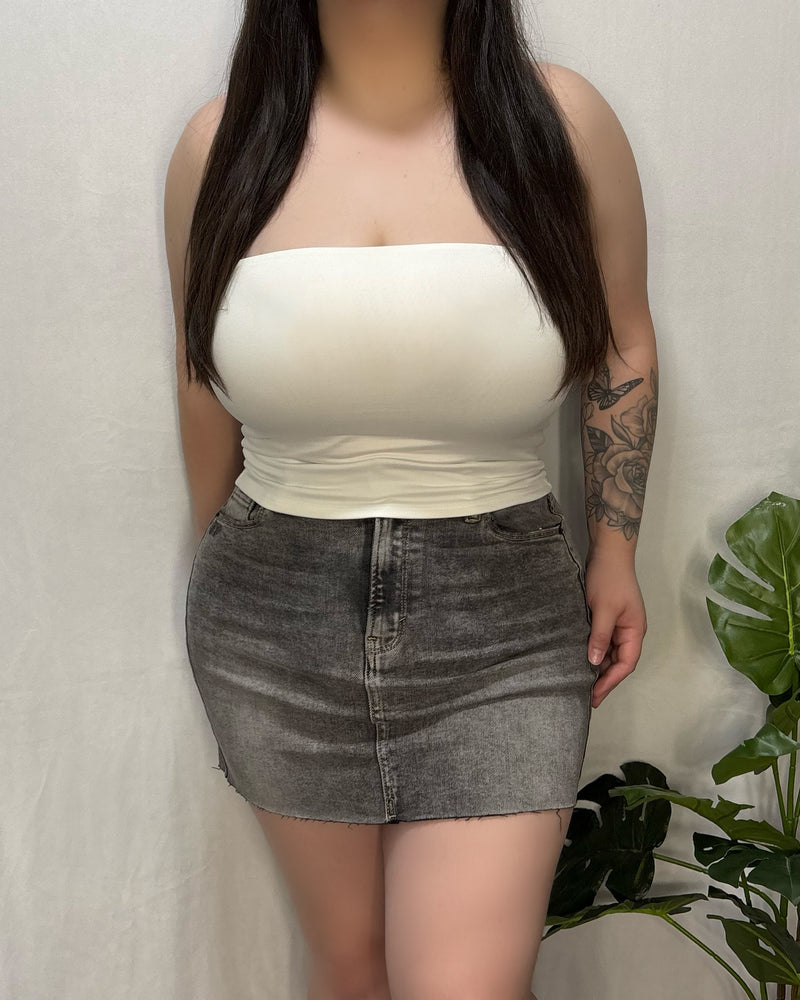Julia Denim Skirt (Grey)
