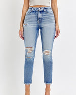 Jordan High Rise Mom Jeans (Medium Denim)