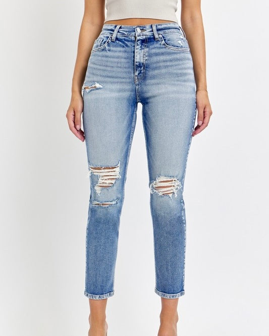 Jordan High Rise Mom Jeans (Medium Denim)