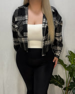 Gabriela Plaid Shacket (Black)