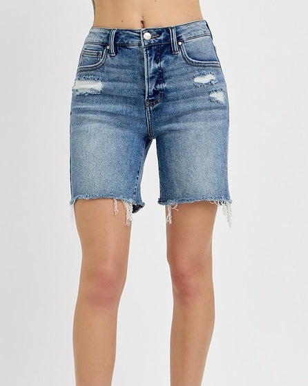Raquel Bermuda Shorts (Medium Denim)