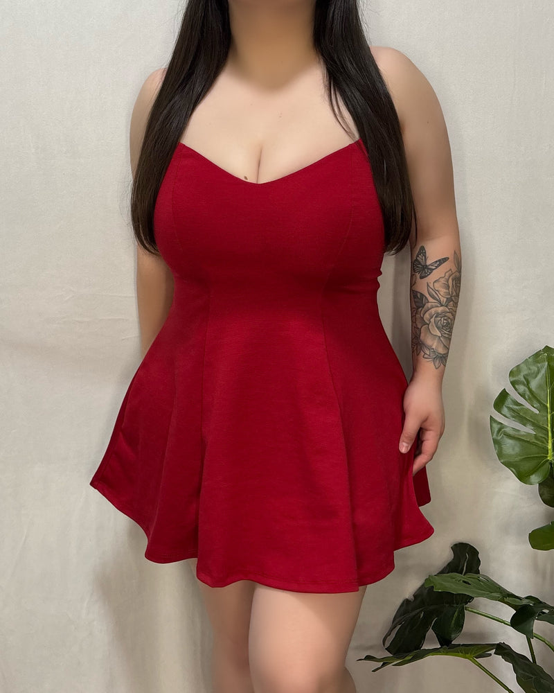 Maritza Dress (Dark Red)
