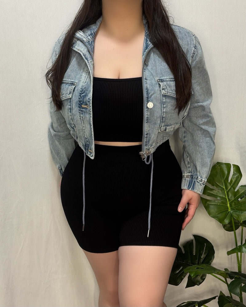 Elena Denim Jacket (Light Blue)