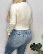Gracie Knit Zip Up (Ivory)