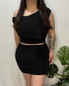 Valeria Skirt Set (Black)