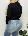 Gracie Knit Zip Up (Black)