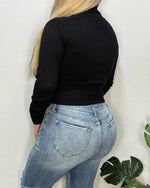 Gracie Knit Zip Up (Black)