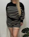 Sandra Sweater Set (Black/Cream)