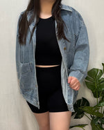 Tania Oversized Denim Jacket (Medium Denim)