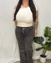 Daphne Rhinestone Jeans (Grey)