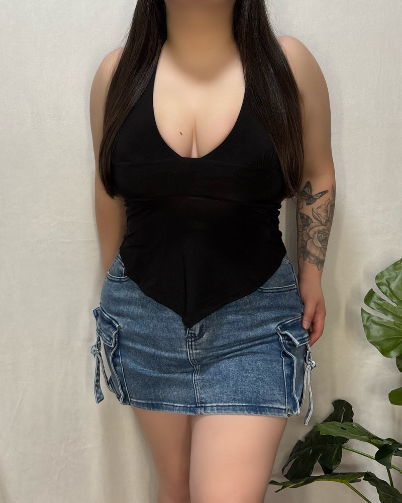 Jazmin Halter Top (Black)