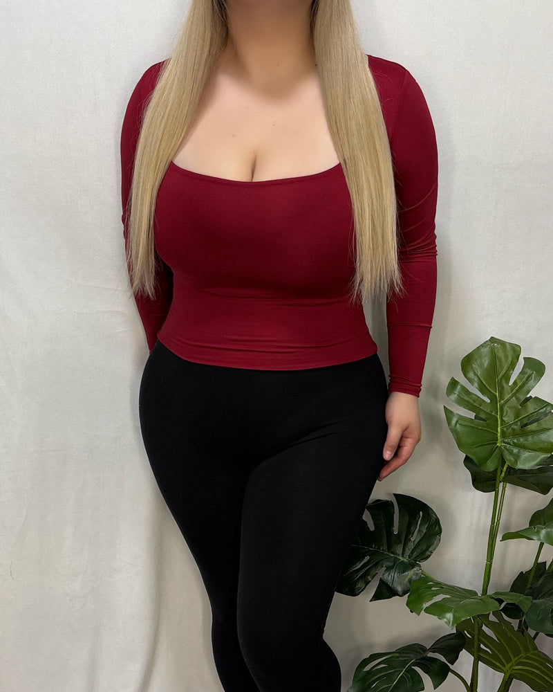 Karla Top w Headband (Burgundy)