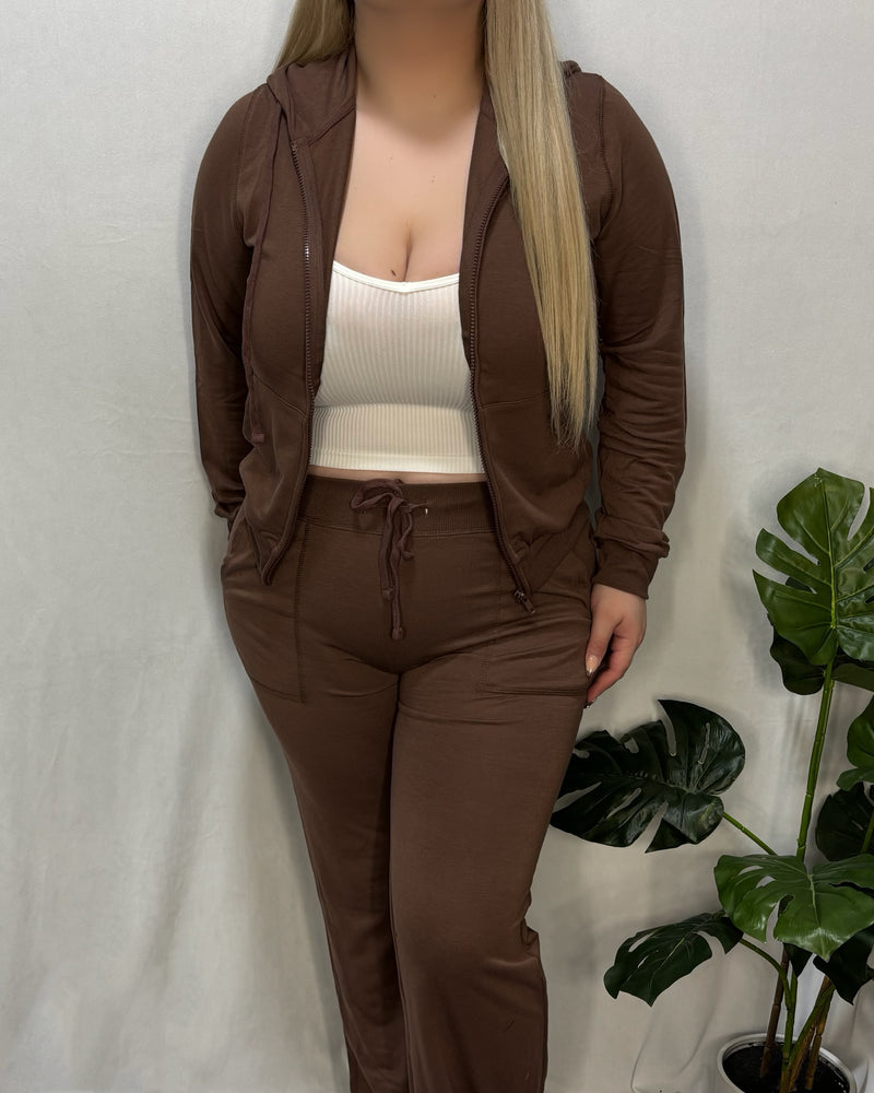 Kaylie Pant Set (Cocoa)