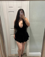 Miranda Romper Dress (Black)