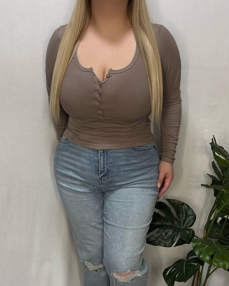 Emily Long Sleeve Top (Dark Coco)