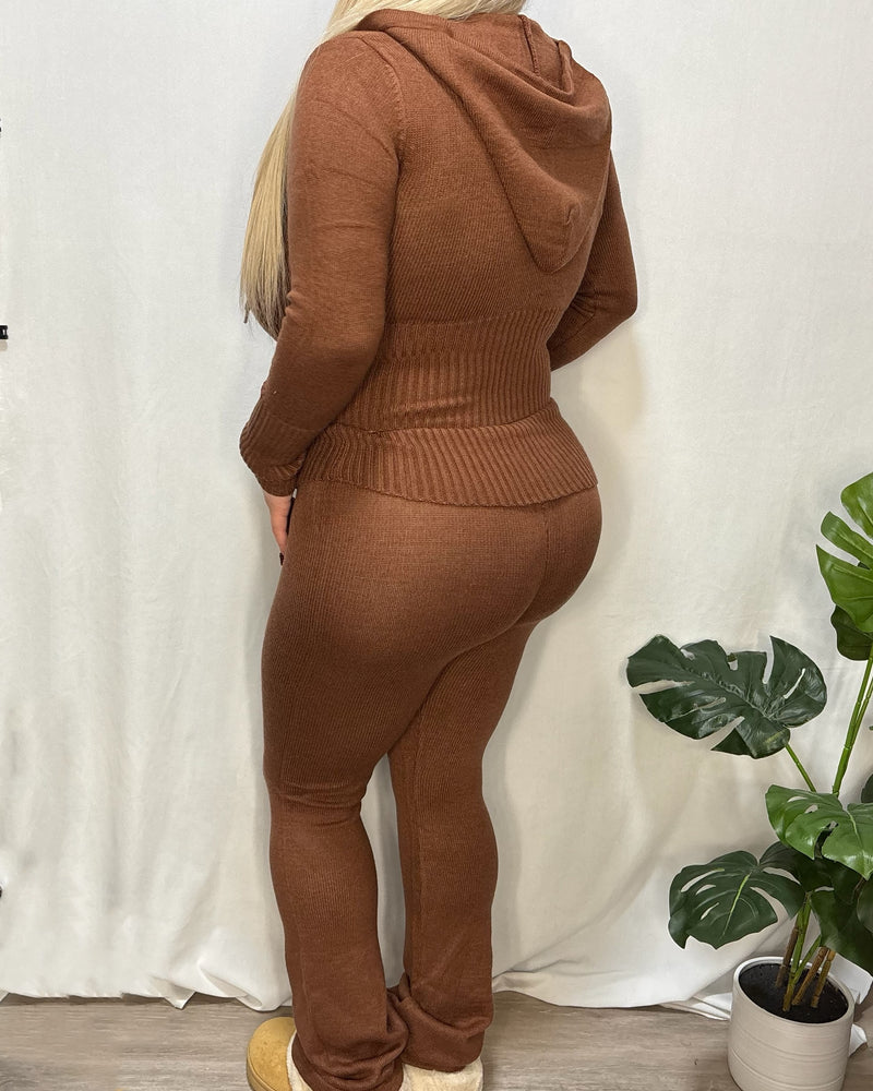 Emma Sweater Set (Brown)