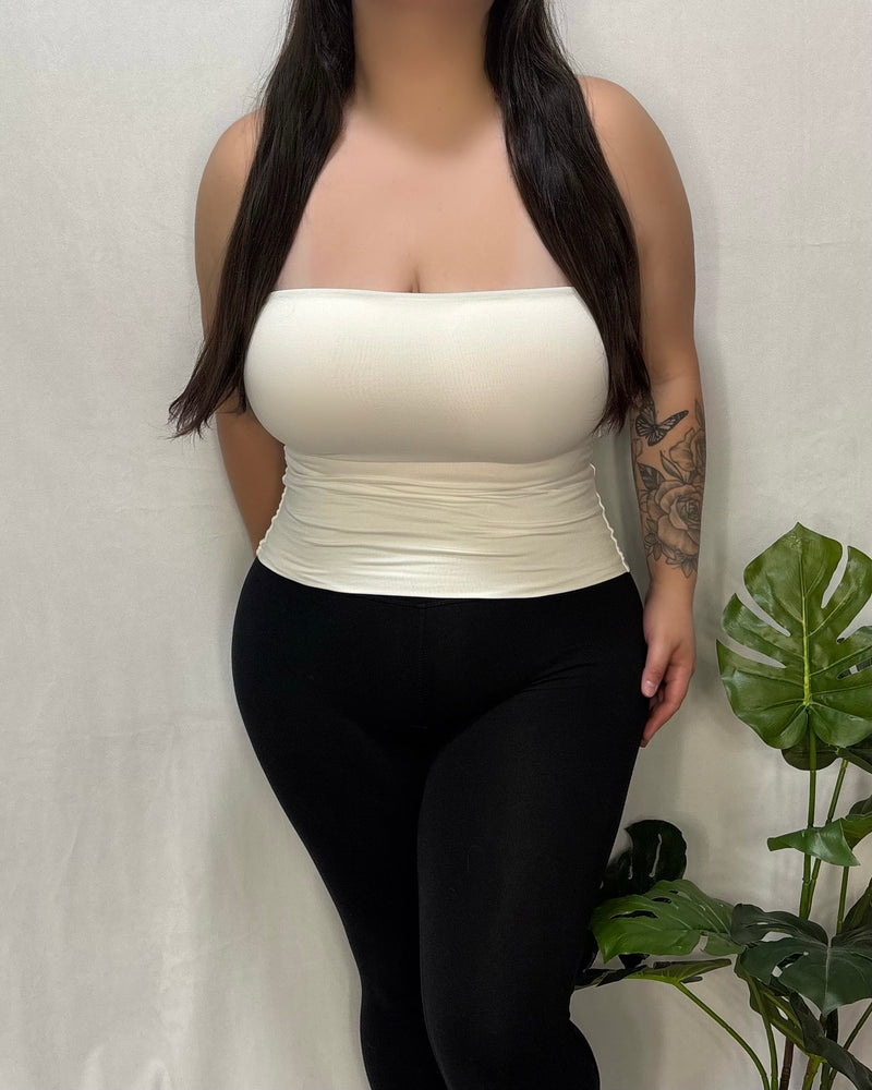 Hailey Tube Top w Headband (White)