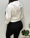 Aileen Zipper Hoodie (White)