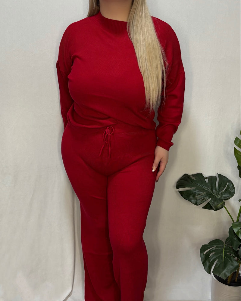 Gia Sweater Set (Wine)