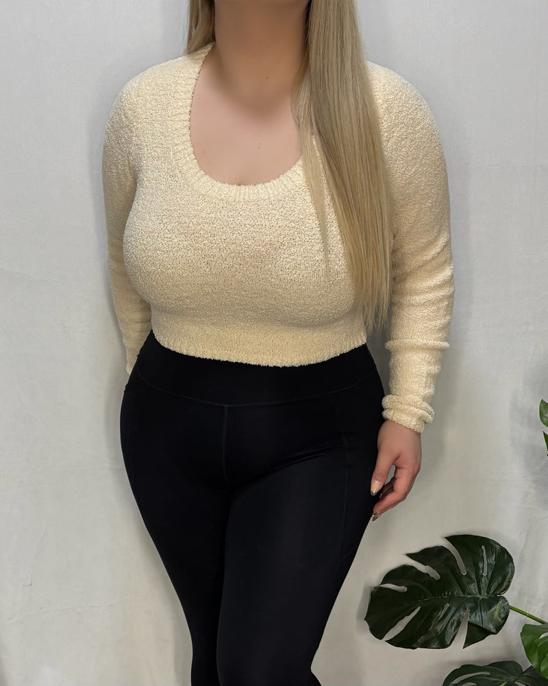 Rachel Fuzzy Top (Ivory)