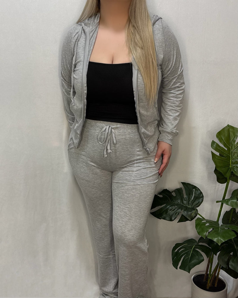 Kaylie Pant Set (Heather Grey)