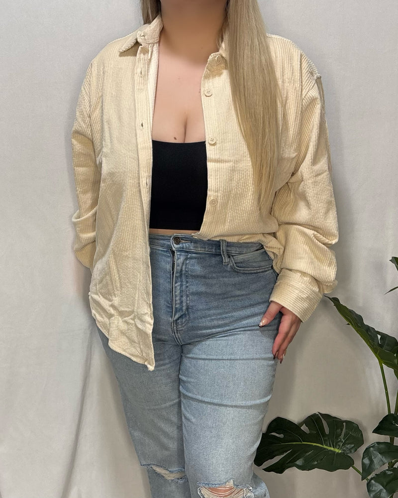 Cristy Corduroy Shirt (Alpaca)