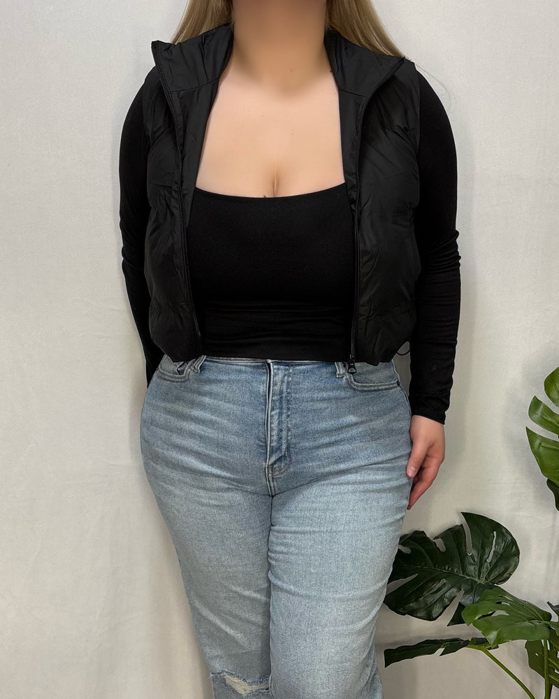 Xanthe Puffer Vest (Black)