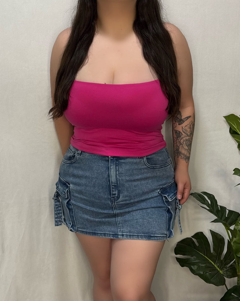Clarissa Halter Top (Fuchsia)