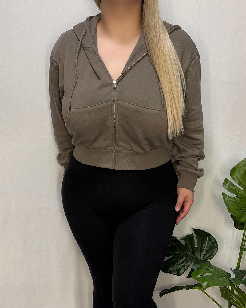 Aileen Zipper Hoodie (Fossil)