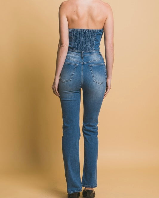 Liliana Denim Jumpsuit (Blue)