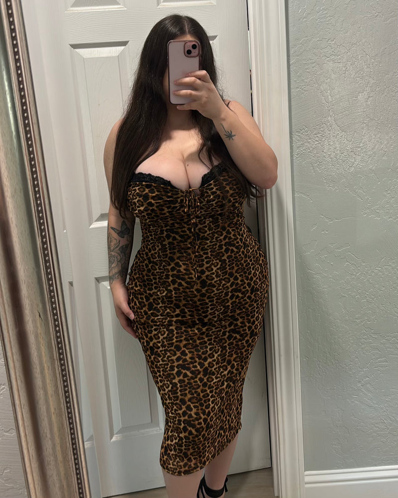 Sarah Leopard Dress