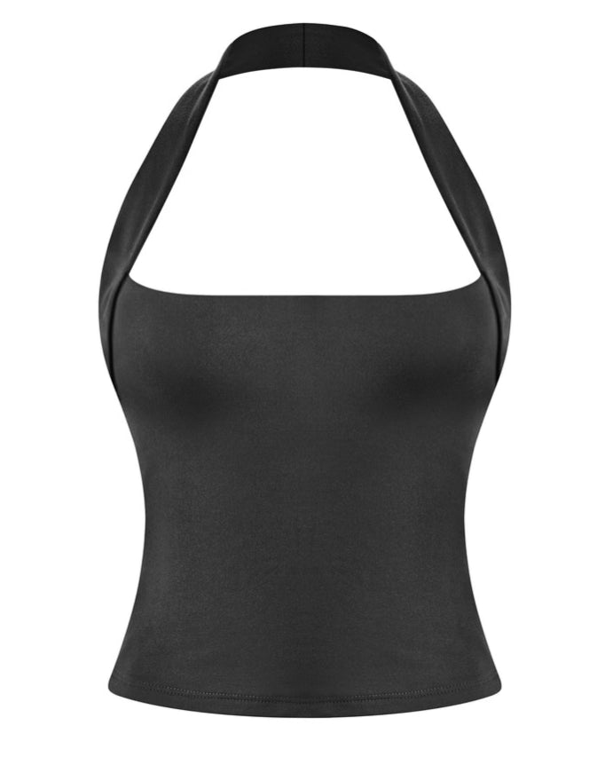Clarissa Halter Top (Black)