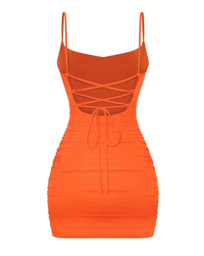 Karol Mini Dress (Orange)
