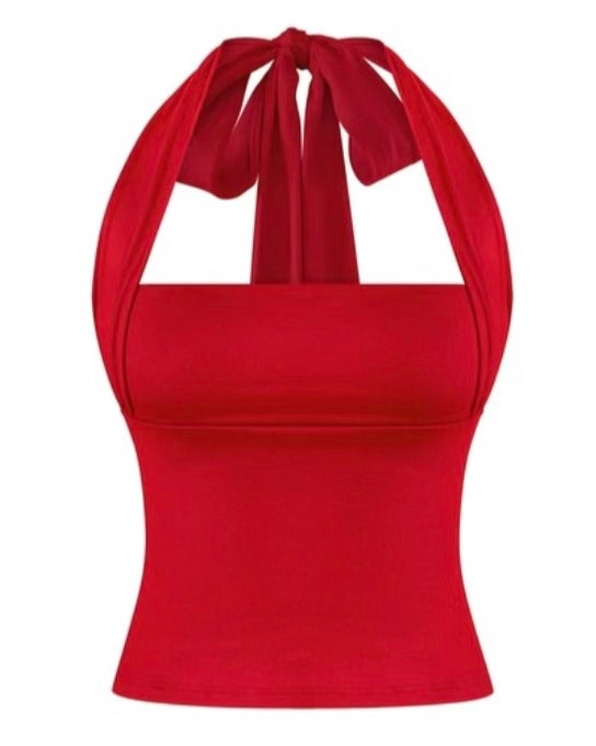 Alondra Halter Top (Red)