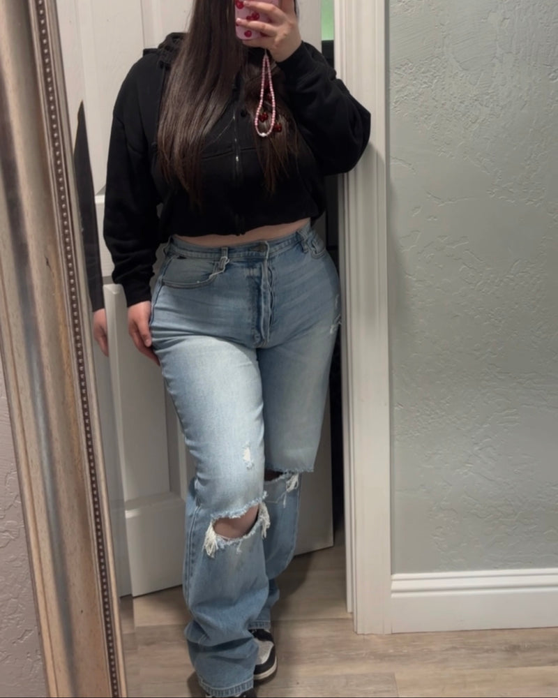 Noah High Rise Dad Jeans (Light Denim)