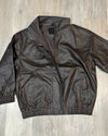 Jenny Oversized Leather Jacket (Brown)