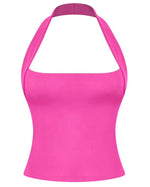 Clarissa Halter Top (Fuchsia)