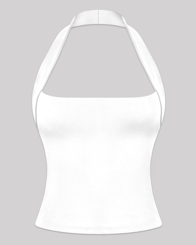 Clarissa Halter Top (Off White)