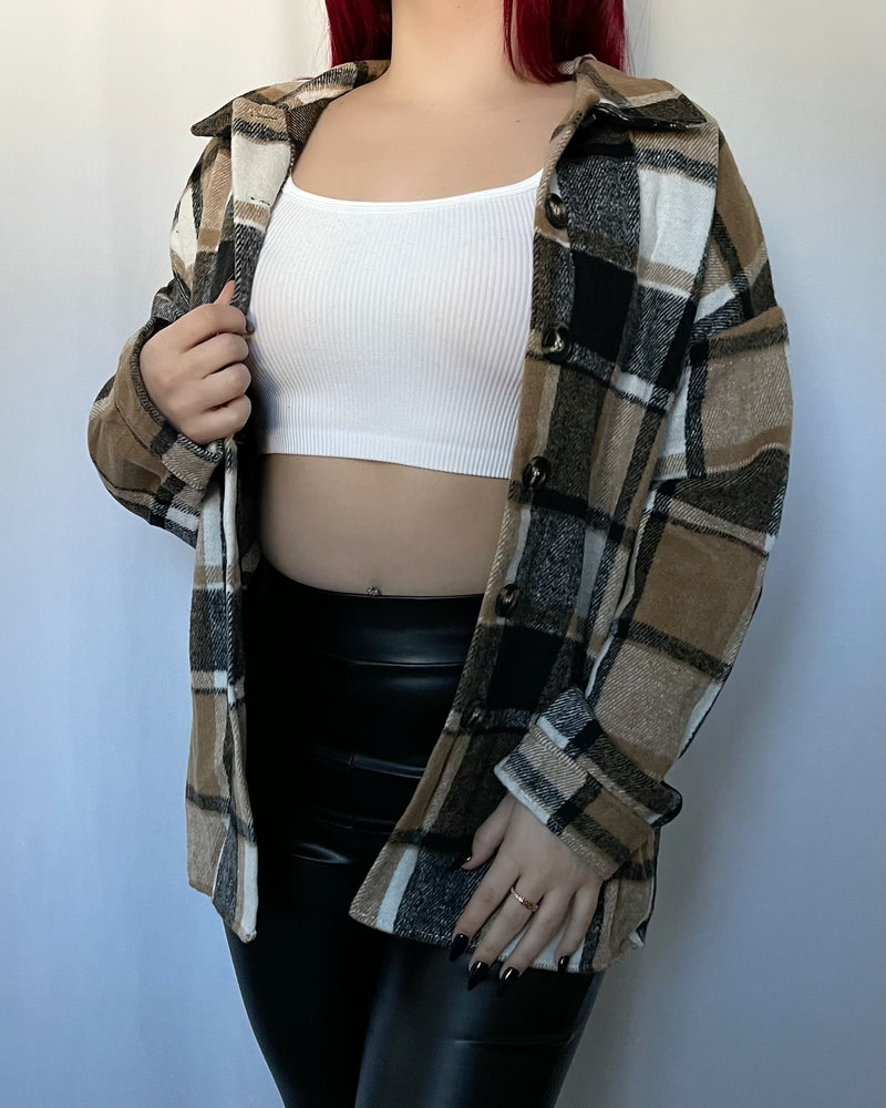 Tiana Flannel (Black/Brown)