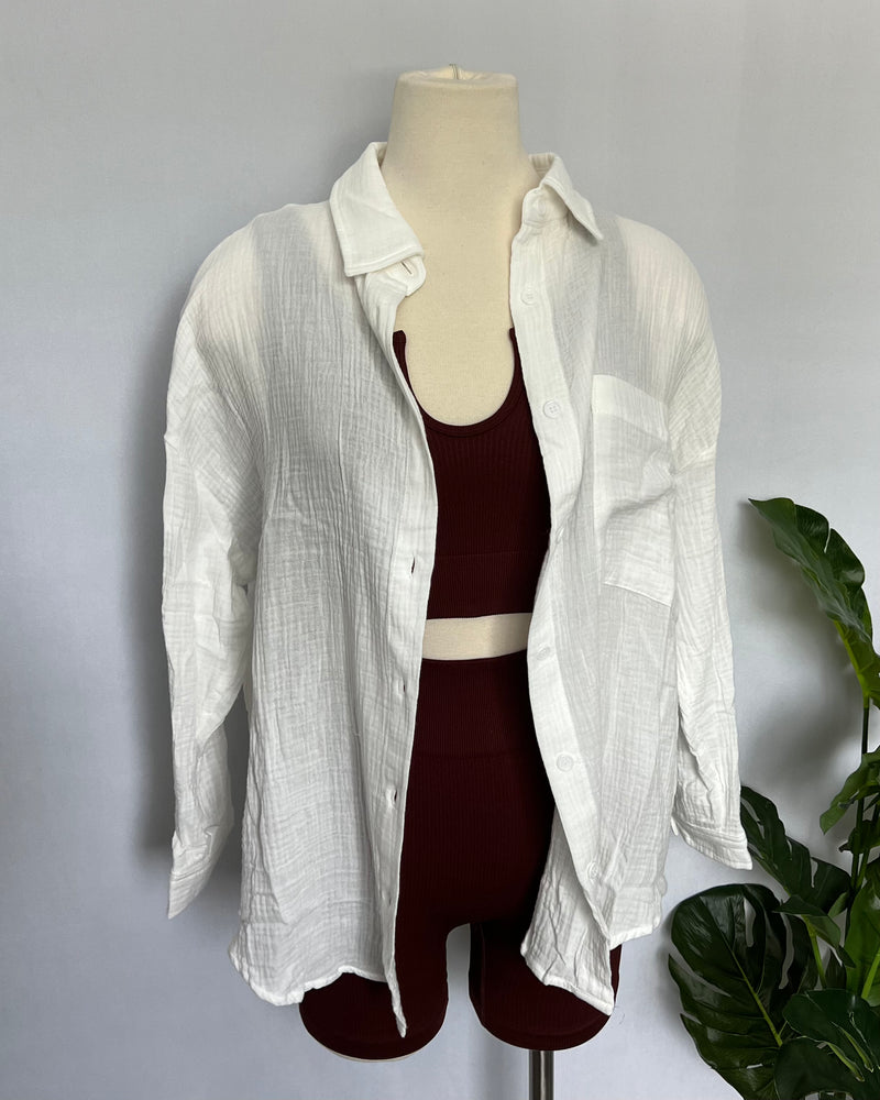 Emely Button Down Shirt (Off White)