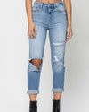 Kevin High Rise Mom Jeans (Light Wash)