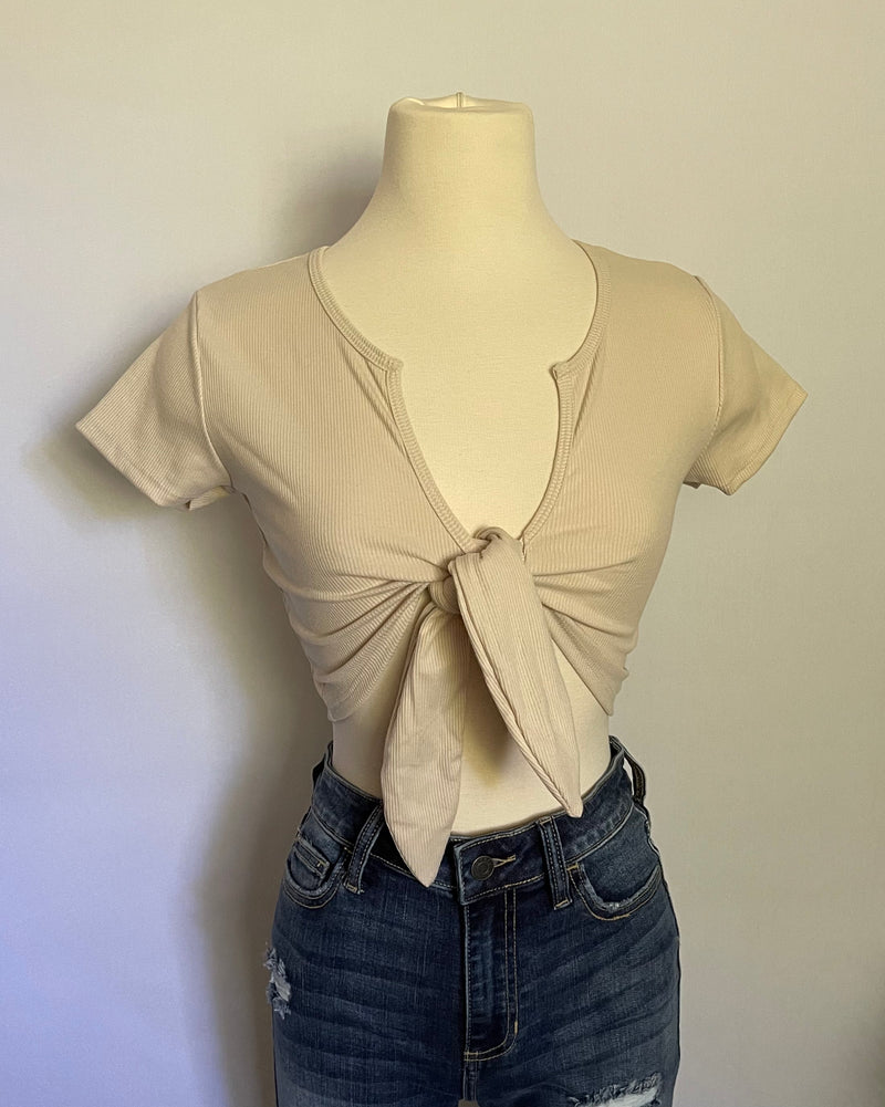 Mandy Tie Top (Cream)